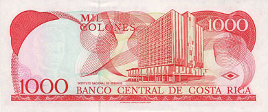 Costa Rica Money - Back