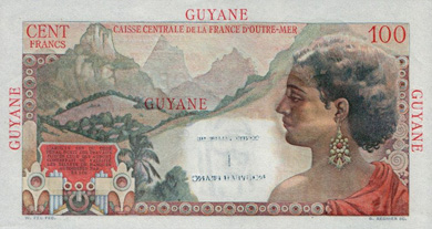 French Guiana Money - Back