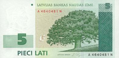 Latvia Money - Front