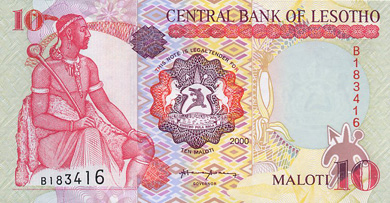 Lesotho Money - Front
