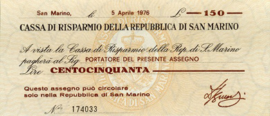 San Marino Money - Front