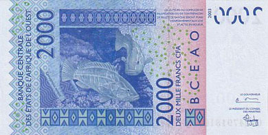 Burkina Faso Money - Back