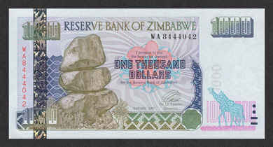 Zimbabwe Money - Front